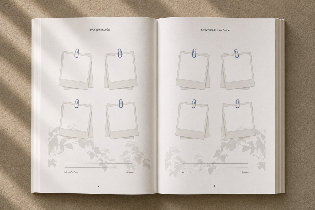 Pages pour vos photos, 42 et 43