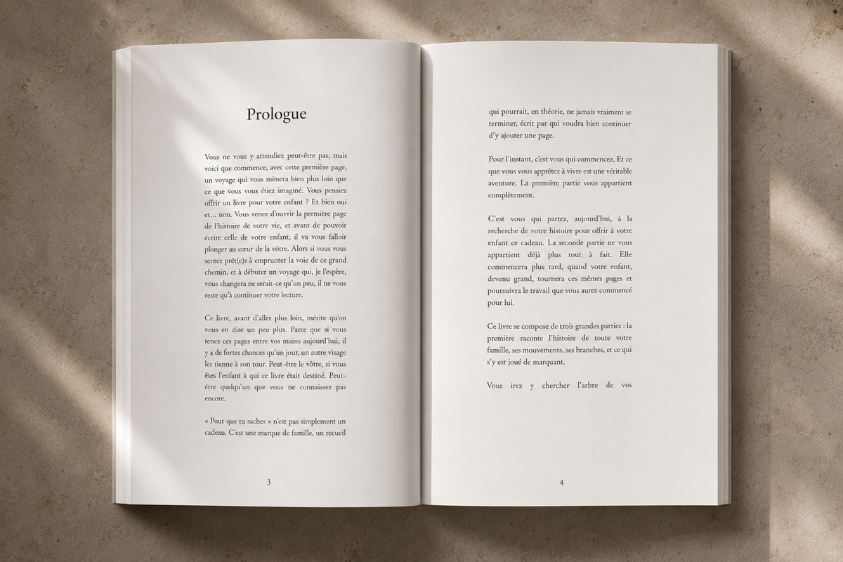 Prologue du livre, pages 3 et 4